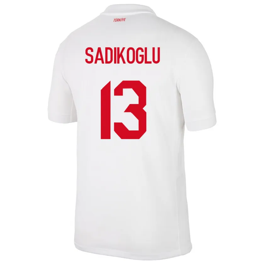 Danxen Hombre Camiseta Turquía Birgül Sadıkoğlu #13 Blanco 1ª Equipación 24-26 La Camisa México