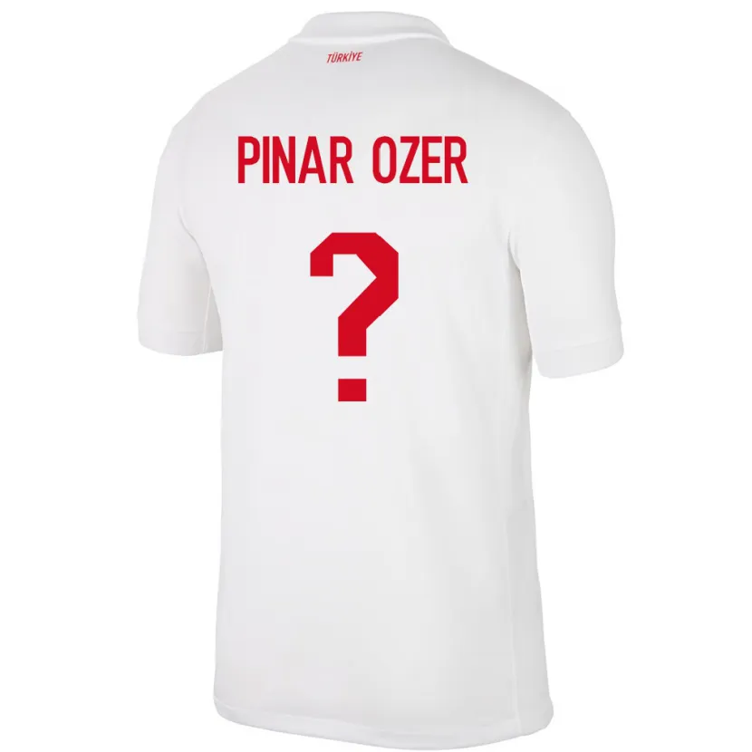 Danxen Hombre Camiseta Turquía Senem Pınar Özer #0 Blanco 1ª Equipación 24-26 La Camisa México