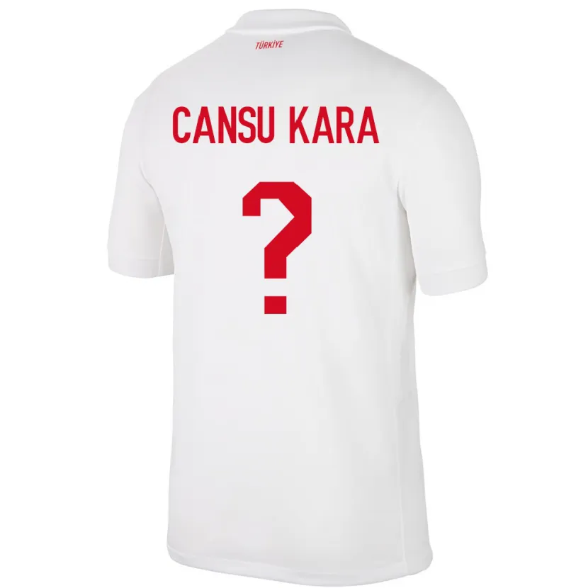 Danxen Hombre Camiseta Turquía İlayda Cansu Kara #0 Blanco 1ª Equipación 24-26 La Camisa México