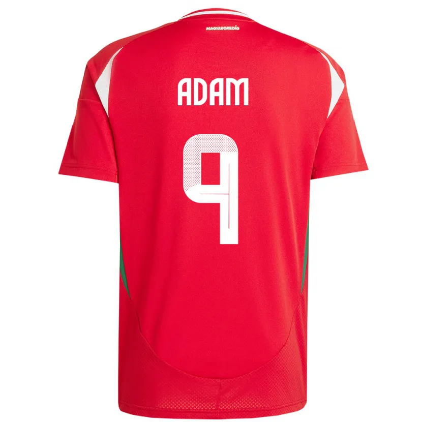 Danxen Hombre Camiseta Hungría Martin Ádám #9 Rojo 1ª Equipación 24-26 La Camisa México