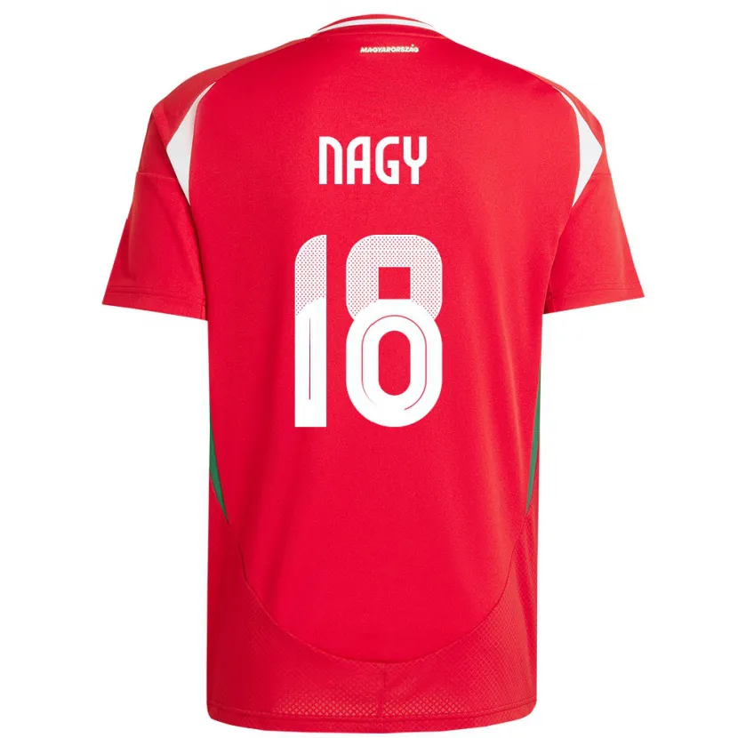 Danxen Hombre Camiseta Hungría Zsolt Nagy #18 Rojo 1ª Equipación 24-26 La Camisa México