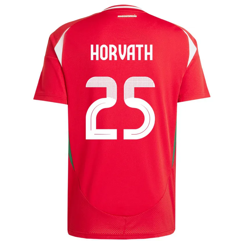 Danxen Hombre Camiseta Hungría Krisztofer Horváth #25 Rojo 1ª Equipación 24-26 La Camisa México