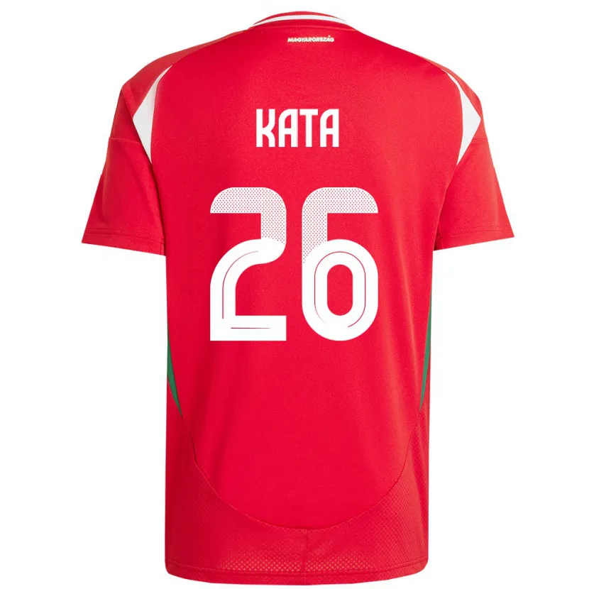 Danxen Hombre Camiseta Hungría Mihály Kata #26 Rojo 1ª Equipación 24-26 La Camisa México
