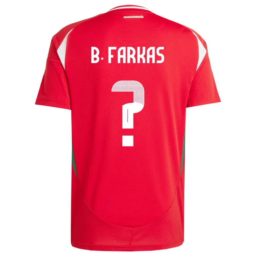 Danxen Hombre Camiseta Hungría Bendegúz Farkas #0 Rojo 1ª Equipación 24-26 La Camisa México