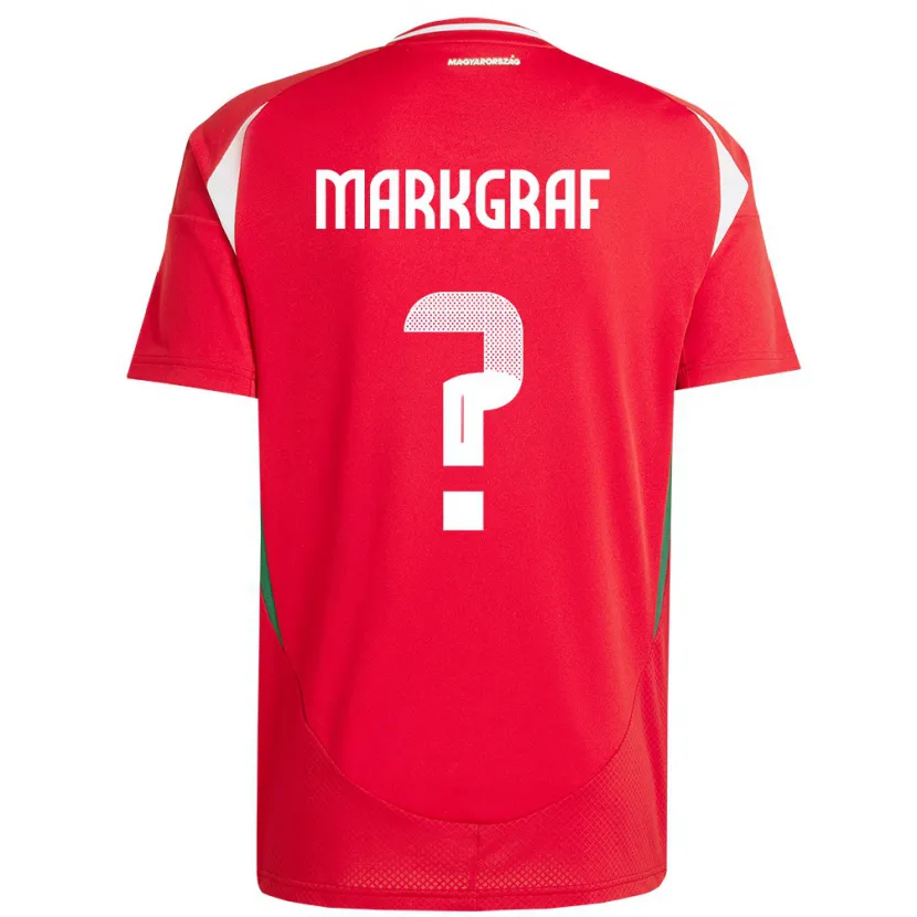 Danxen Hombre Camiseta Hungría Ákos Markgráf #0 Rojo 1ª Equipación 24-26 La Camisa México