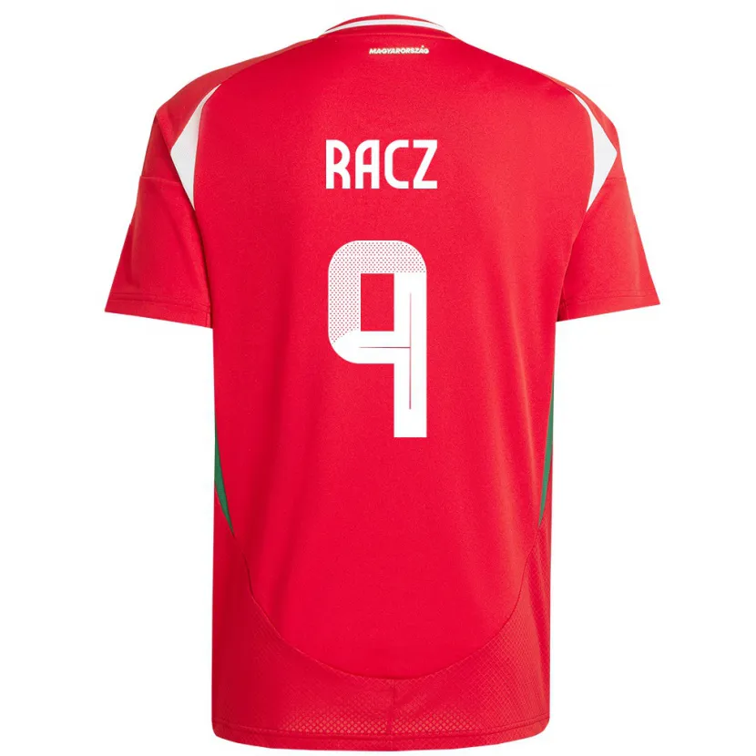 Danxen Hombre Camiseta Hungría Balázs Rácz #9 Rojo 1ª Equipación 24-26 La Camisa México