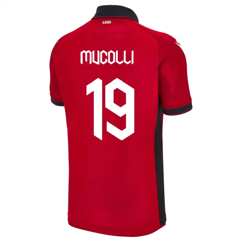 Danxen Hombre Camiseta Albania Arbnor Mucolli #19 Rojo 1ª Equipación 24-26 La Camisa México