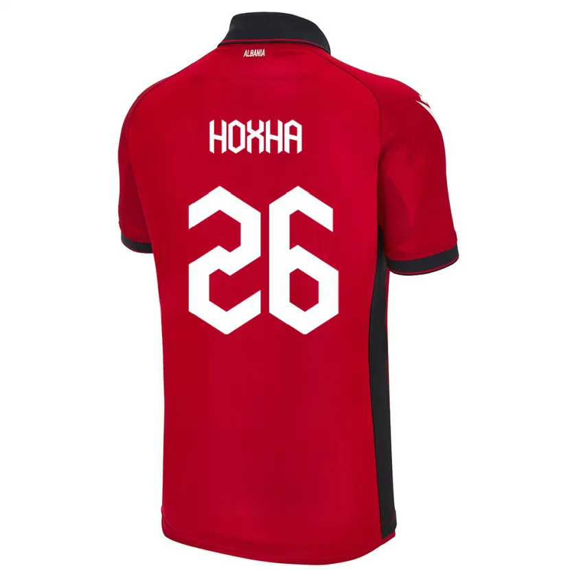 Danxen Hombre Camiseta Albania Arbër Hoxha #26 Rojo 1ª Equipación 24-26 La Camisa México