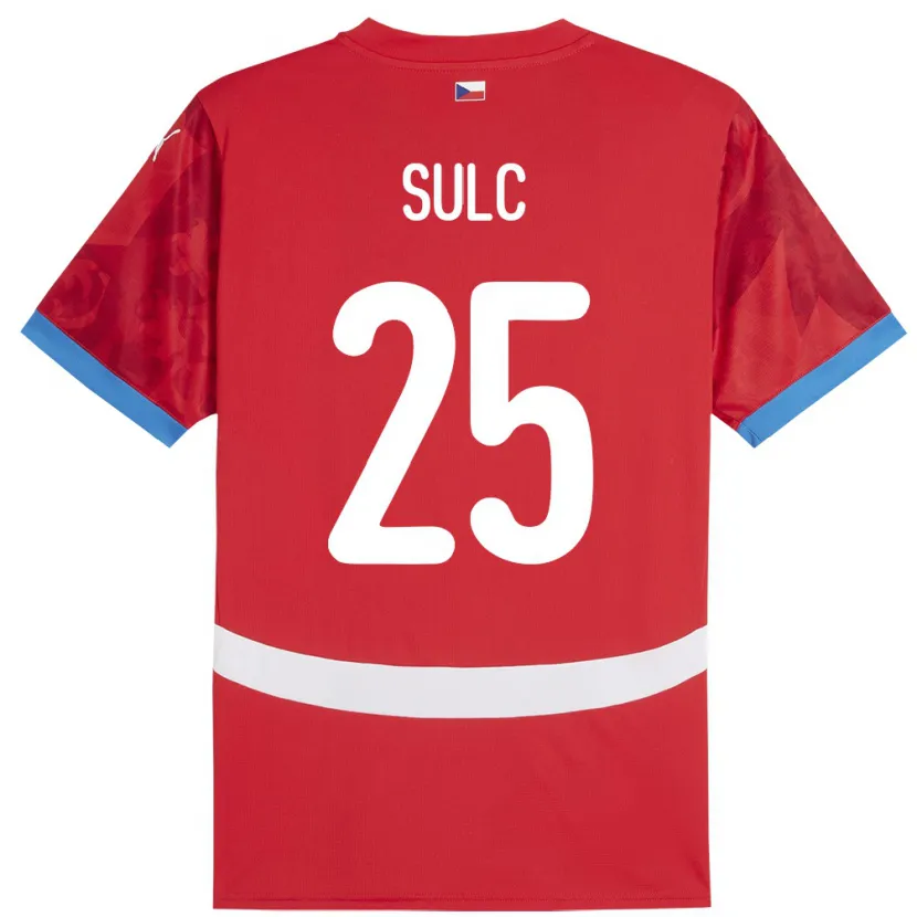 Danxen Hombre Camiseta Chequia Pavel Sulc #25 Rojo 1ª Equipación 24-26 La Camisa México