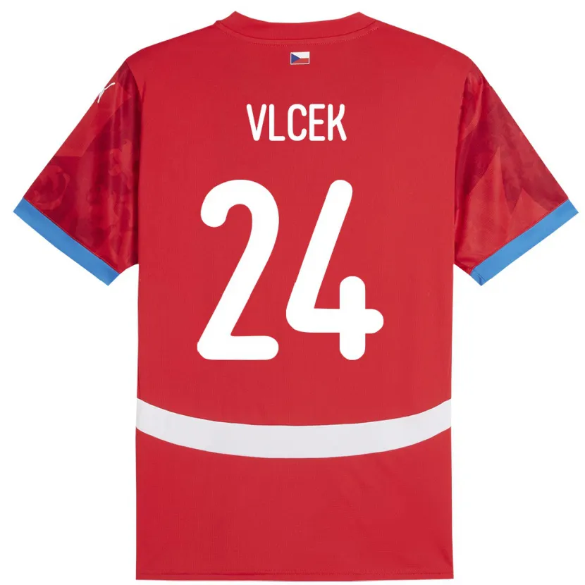 Danxen Hombre Camiseta Chequia Tomas Vlcek #24 Rojo 1ª Equipación 24-26 La Camisa México
