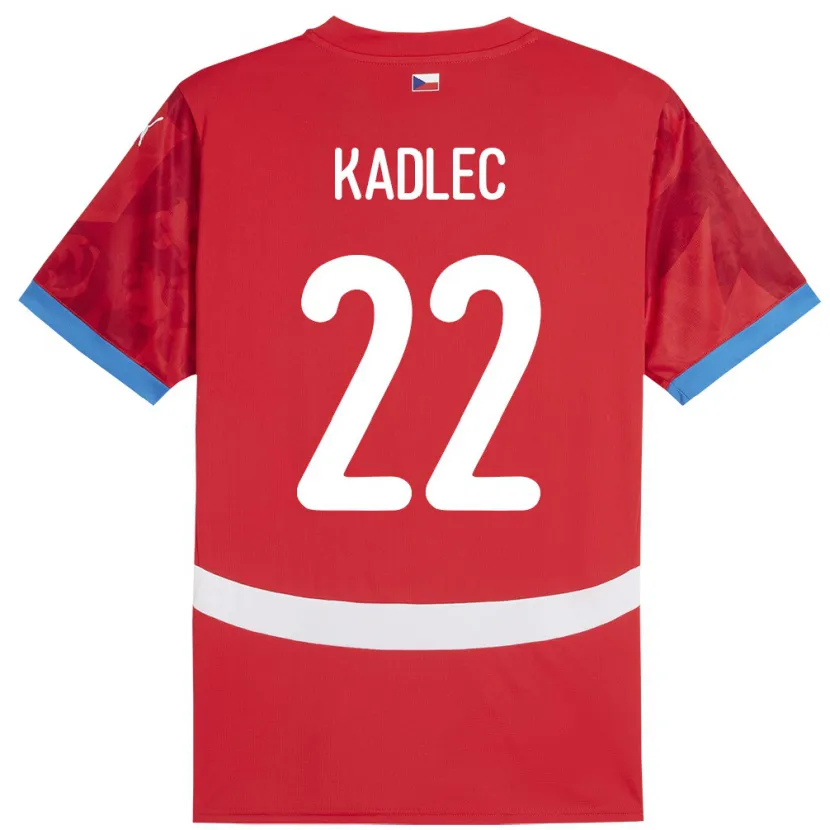 Danxen Hombre Camiseta Chequia Adam Kadlec #22 Rojo 1ª Equipación 24-26 La Camisa México