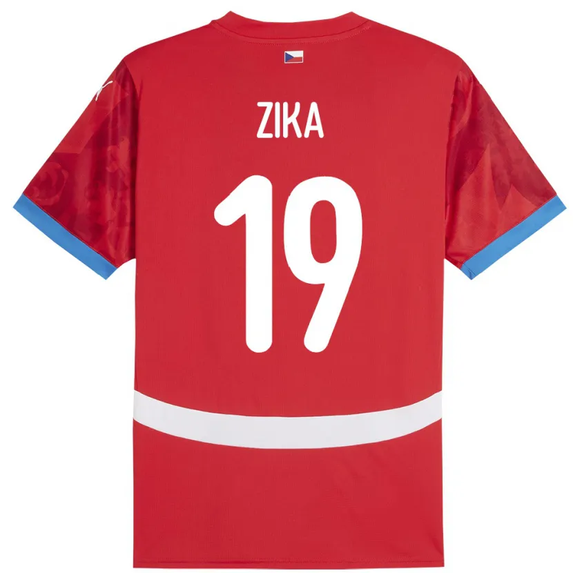 Danxen Hombre Camiseta Chequia Petr Zika #19 Rojo 1ª Equipación 24-26 La Camisa México