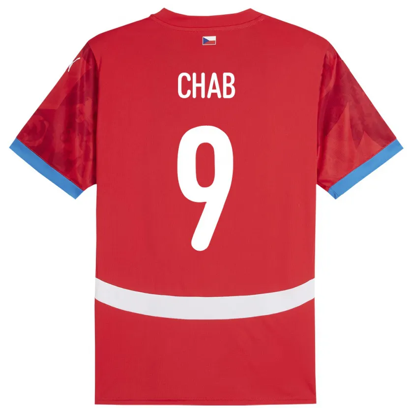 Danxen Hombre Camiseta Chequia Adam Chab #9 Rojo 1ª Equipación 24-26 La Camisa México