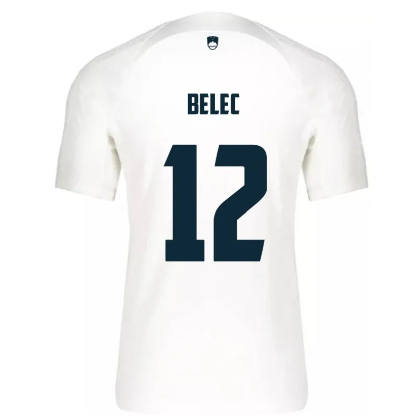 Danxen Hombre Camiseta Eslovenia Vid Belec #12 Blanco 1ª Equipación 24-26 La Camisa México