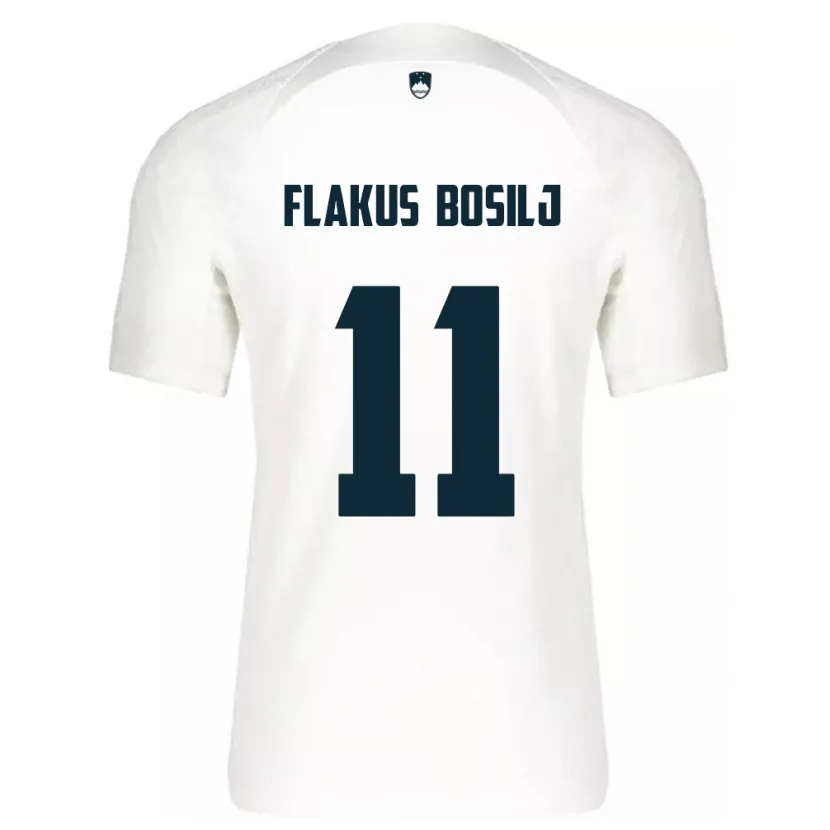 Danxen Hombre Camiseta Eslovenia David Flakus Bosilj #11 Blanco 1ª Equipación 24-26 La Camisa México