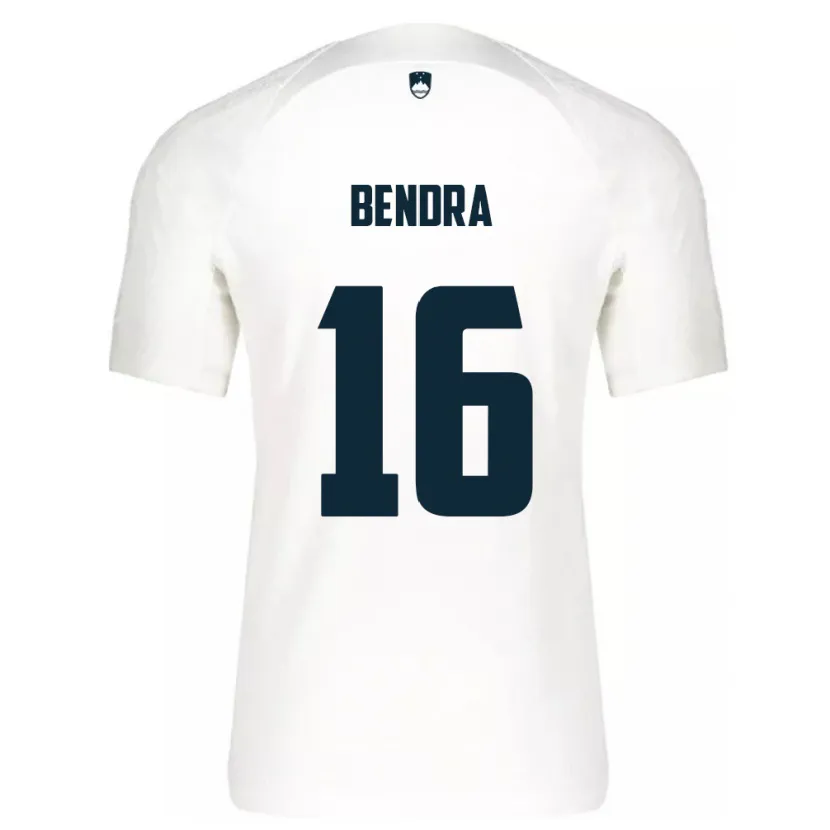 Danxen Hombre Camiseta Eslovenia Kristjan Bendra #16 Blanco 1ª Equipación 24-26 La Camisa México
