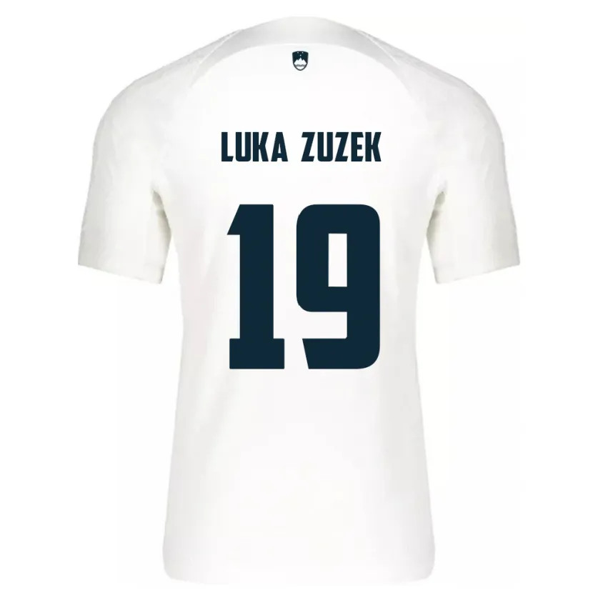 Danxen Hombre Camiseta Eslovenia Zan Luka Zuzek #19 Blanco 1ª Equipación 24-26 La Camisa México