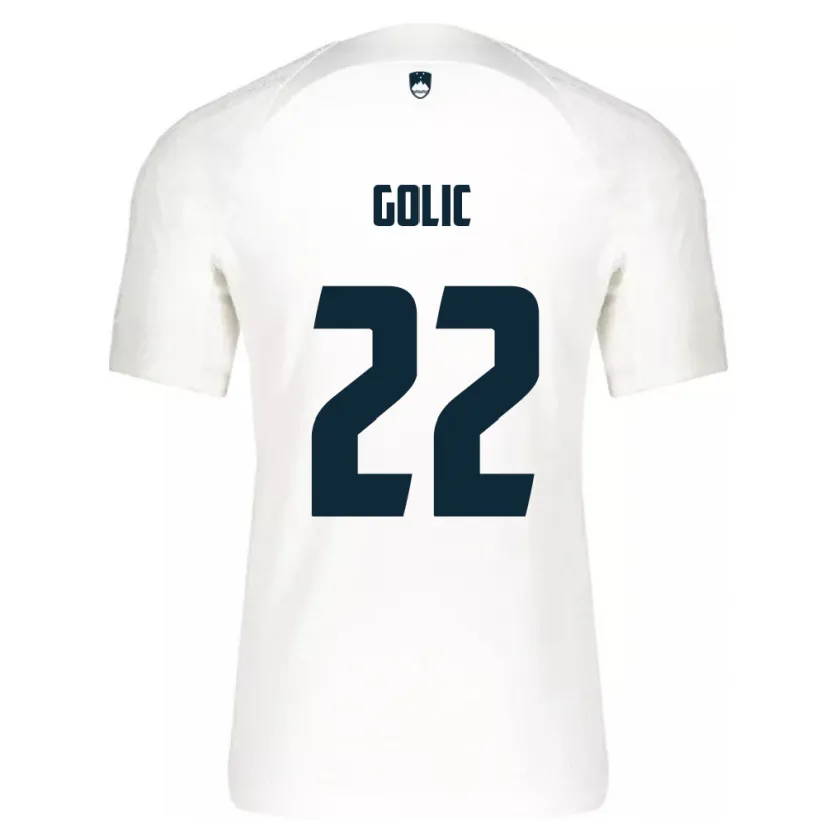 Danxen Hombre Camiseta Eslovenia Tilen Golic #22 Blanco 1ª Equipación 24-26 La Camisa México