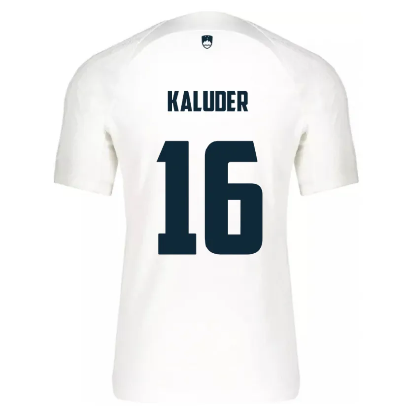 Danxen Hombre Camiseta Eslovenia Grega Kaluder #16 Blanco 1ª Equipación 24-26 La Camisa México