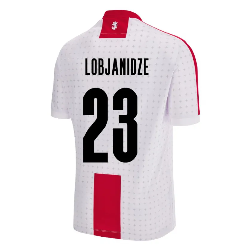 Danxen Hombre Camiseta Georgia Saba Lobjanidze #23 Blanco 1ª Equipación 24-26 La Camisa México