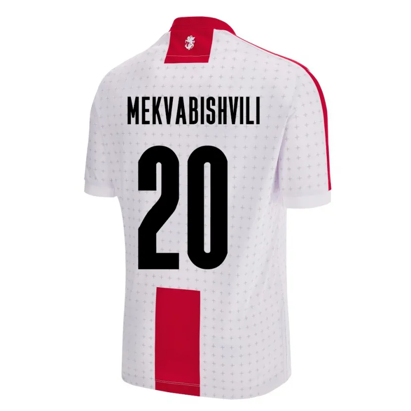 Danxen Hombre Camiseta Georgia Anzor Mekvabishvili #20 Blanco 1ª Equipación 24-26 La Camisa México