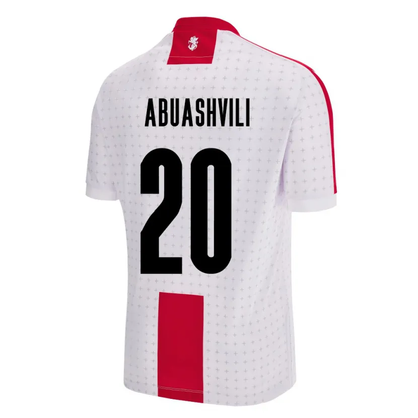 Danxen Hombre Camiseta Georgia Giorgi Abuashvili #20 Blanco 1ª Equipación 24-26 La Camisa México