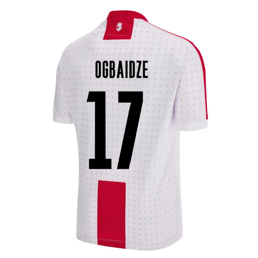 Danxen Hombre Camiseta Georgia Shalva Ogbaidze #17 Blanco 1ª Equipación 24-26 La Camisa México