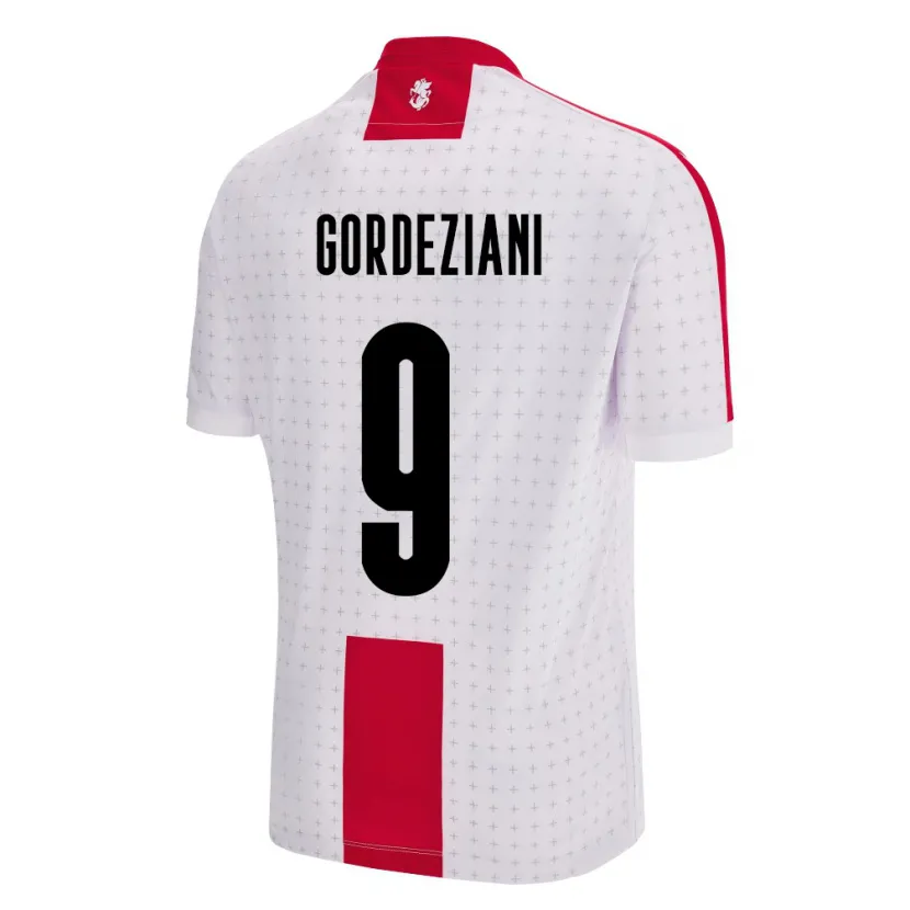 Danxen Hombre Camiseta Georgia Vasilios Gordeziani #9 Blanco 1ª Equipación 24-26 La Camisa México