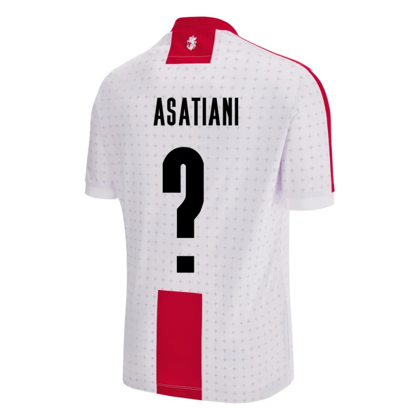 Danxen Hombre Camiseta Georgia Davit Asatiani #0 Blanco 1ª Equipación 24-26 La Camisa México