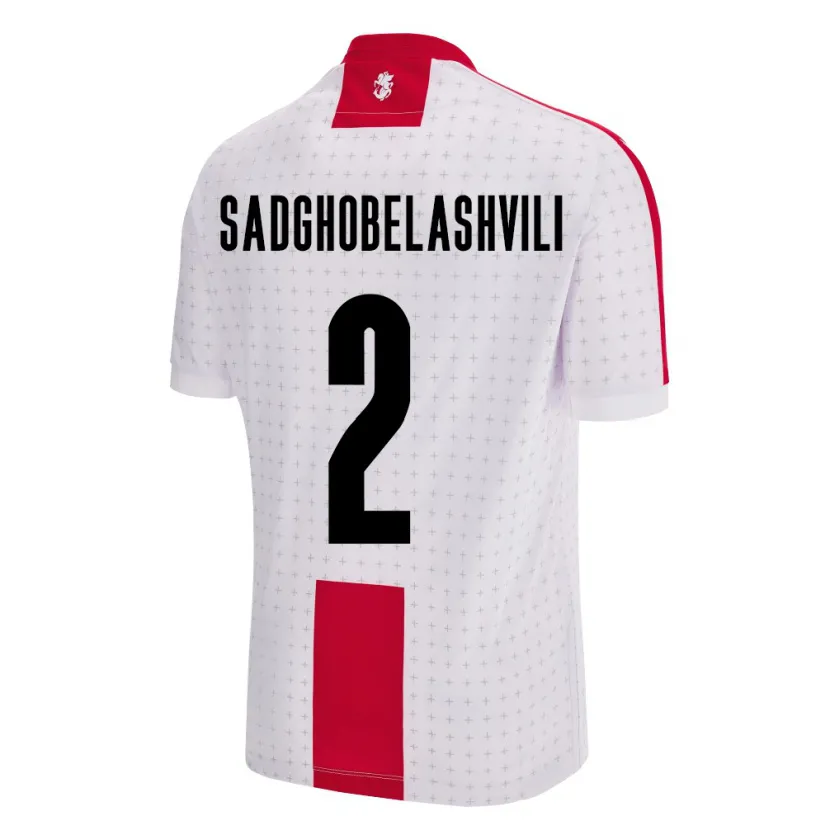 Danxen Hombre Camiseta Georgia Gela Sadghobelashvili #2 Blanco 1ª Equipación 24-26 La Camisa México
