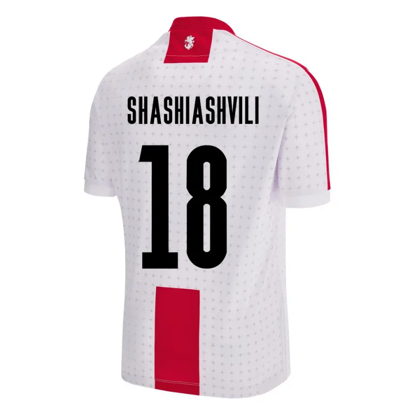 Danxen Hombre Camiseta Georgia Luka Shashiashvili #18 Blanco 1ª Equipación 24-26 La Camisa México