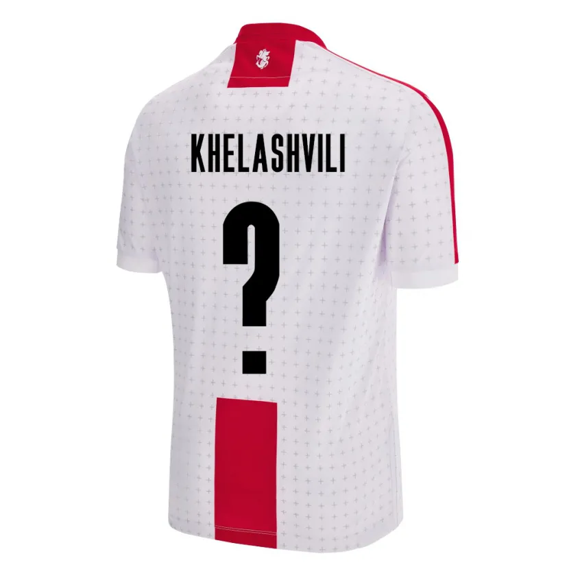 Danxen Hombre Camiseta Georgia Luka Khelashvili #0 Blanco 1ª Equipación 24-26 La Camisa México