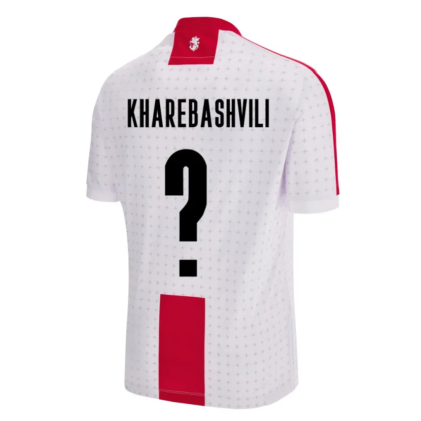 Danxen Hombre Camiseta Georgia Saba Kharebashvili #0 Blanco 1ª Equipación 24-26 La Camisa México