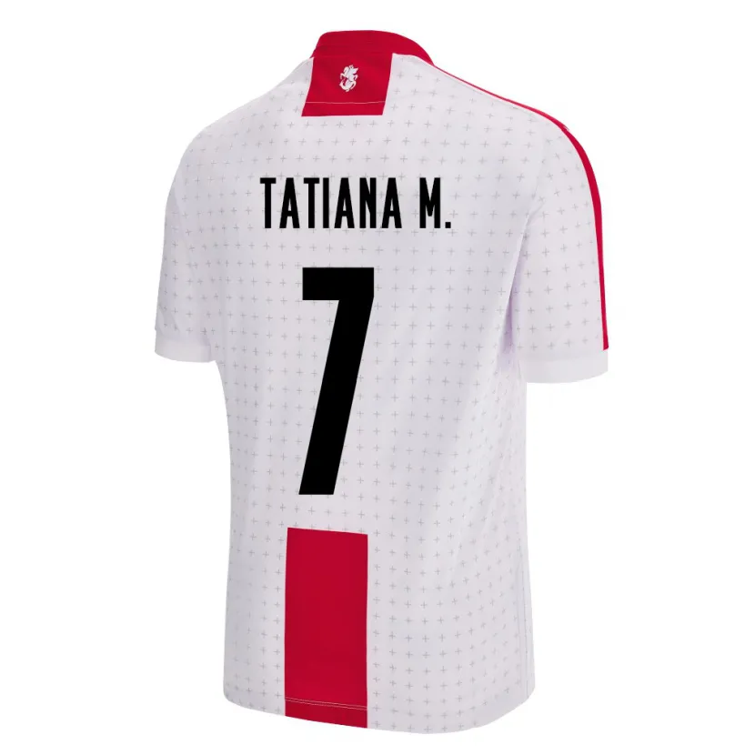 Danxen Hombre Camiseta Georgia Tatiana Matveeva #7 Blanco 1ª Equipación 24-26 La Camisa México