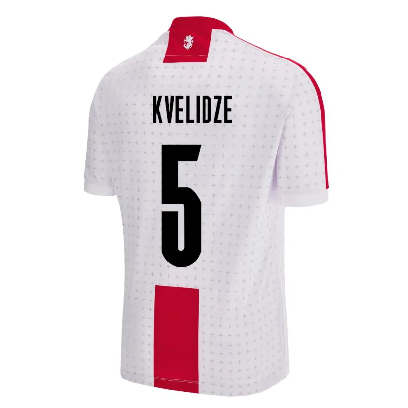 Danxen Hombre Camiseta Georgia Tamar Kvelidze #5 Blanco 1ª Equipación 24-26 La Camisa México