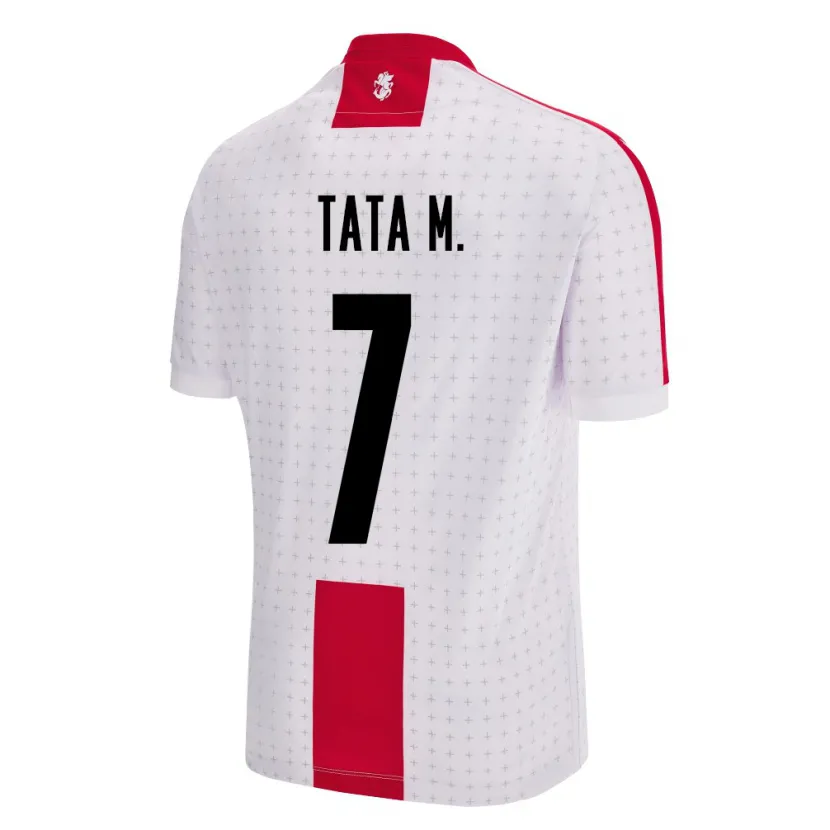 Danxen Hombre Camiseta Georgia Tata Matveeva #7 Blanco 1ª Equipación 24-26 La Camisa México