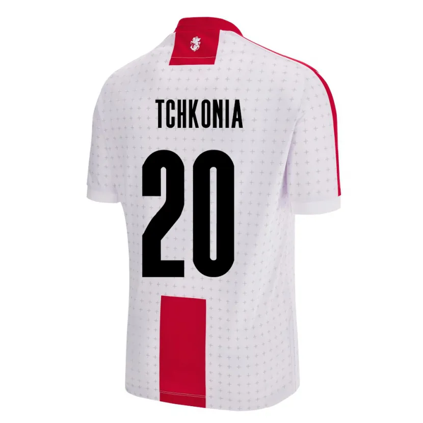 Danxen Hombre Camiseta Georgia Khatia Tchkonia #20 Blanco 1ª Equipación 24-26 La Camisa México