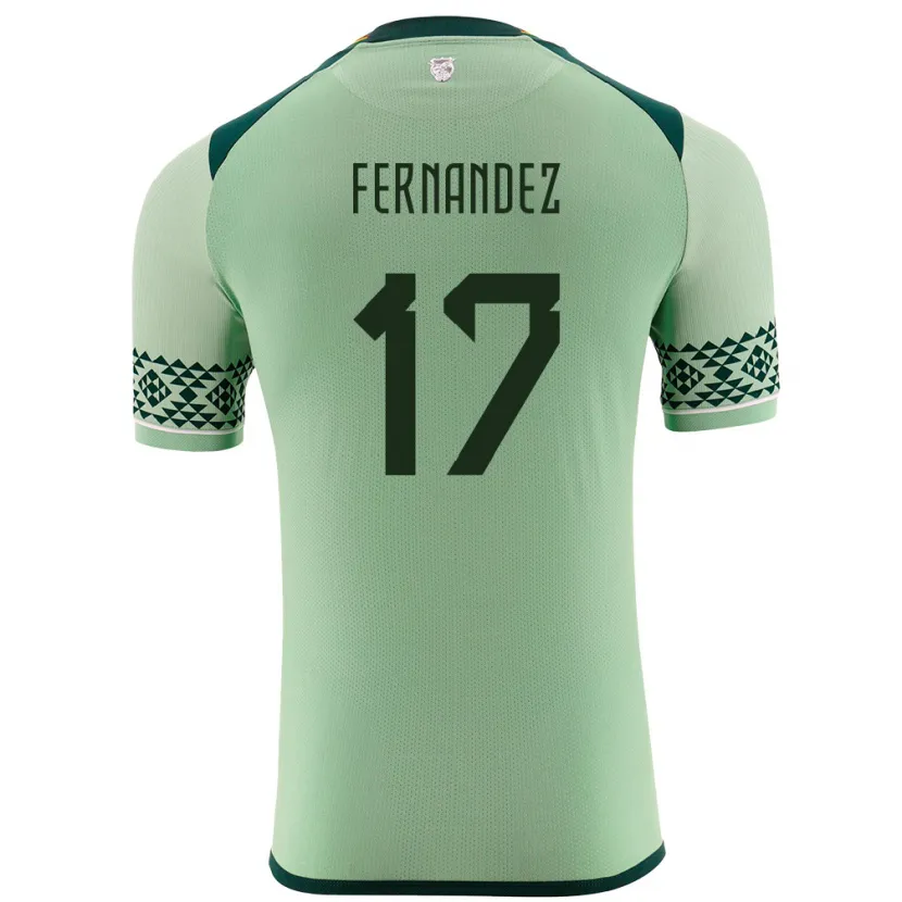 Danxen Hombre Camiseta Bolivia Roberto Fernández #17 Verde Claro 1ª Equipación 24-26 La Camisa México
