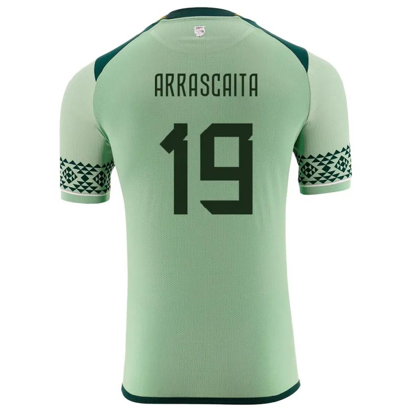 Danxen Hombre Camiseta Bolivia Jaime Arrascaita #19 Verde Claro 1ª Equipación 24-26 La Camisa México