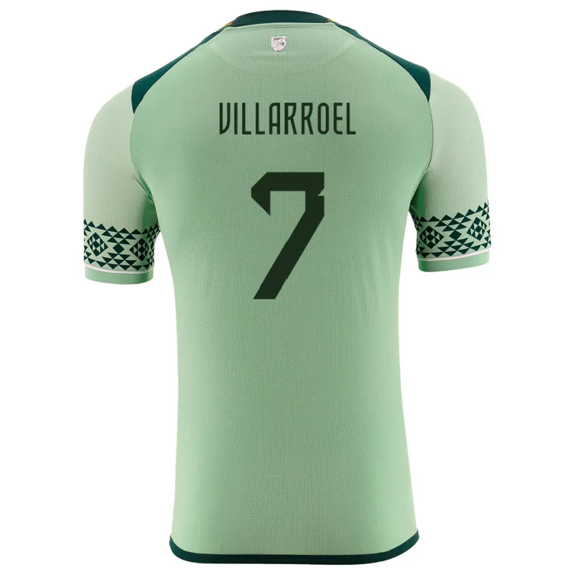 Danxen Hombre Camiseta Bolivia Miguel Villarroel #7 Verde Claro 1ª Equipación 24-26 La Camisa México