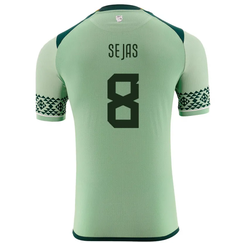 Danxen Hombre Camiseta Bolivia Carlos Sejas #8 Verde Claro 1ª Equipación 24-26 La Camisa México