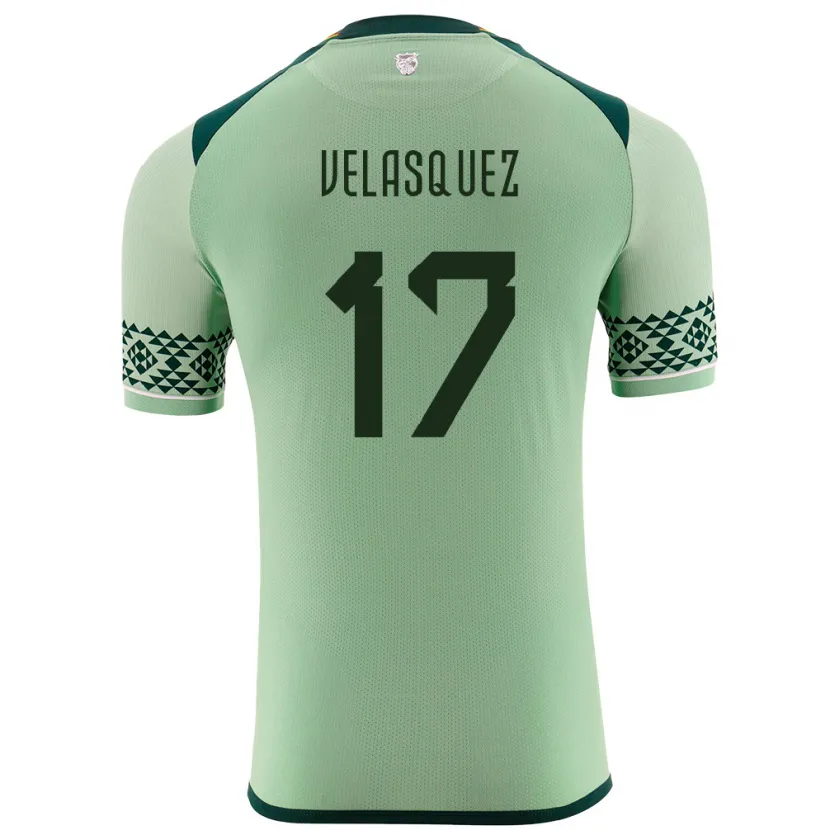Danxen Hombre Camiseta Bolivia Jhon Velásquez #17 Verde Claro 1ª Equipación 24-26 La Camisa México