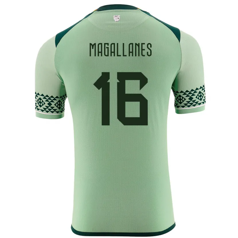 Danxen Hombre Camiseta Bolivia Juan Magallanes #16 Verde Claro 1ª Equipación 24-26 La Camisa México