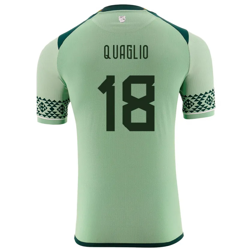 Danxen Hombre Camiseta Bolivia Fabricio Quaglio #18 Verde Claro 1ª Equipación 24-26 La Camisa México