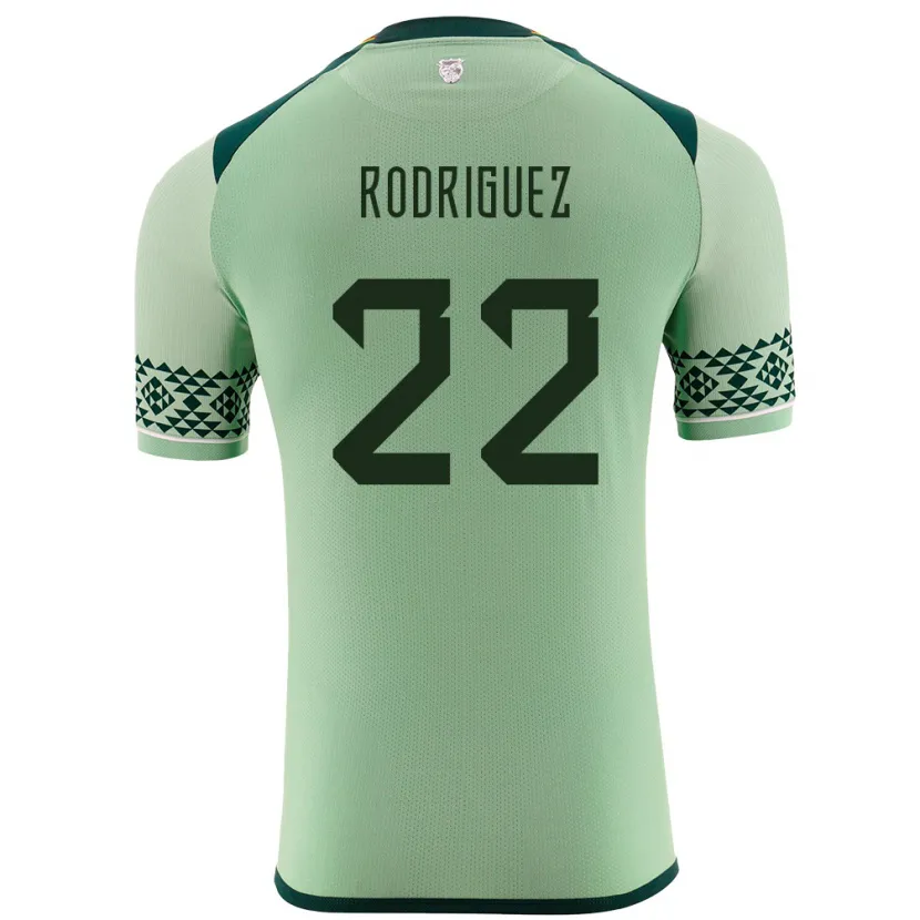 Danxen Hombre Camiseta Bolivia Carlitos Rodriguez #22 Verde Claro 1ª Equipación 24-26 La Camisa México