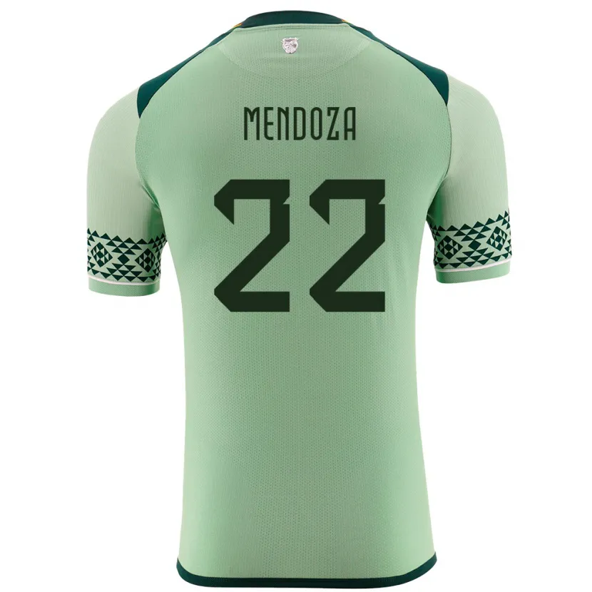Danxen Hombre Camiseta Bolivia Gonzalo Mendoza #22 Verde Claro 1ª Equipación 24-26 La Camisa México