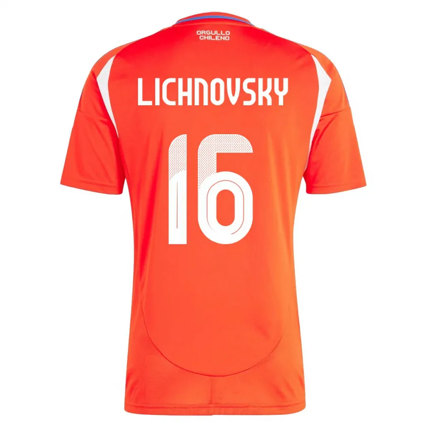 Danxen Hombre Camiseta Chile Igor Lichnovsky #16 Rojo 1ª Equipación 24-26 La Camisa México