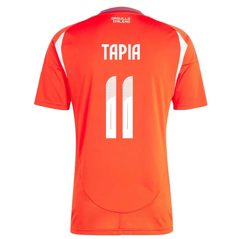 Danxen Hombre Camiseta Chile Gonzalo Tapia #11 Rojo 1ª Equipación 24-26 La Camisa México