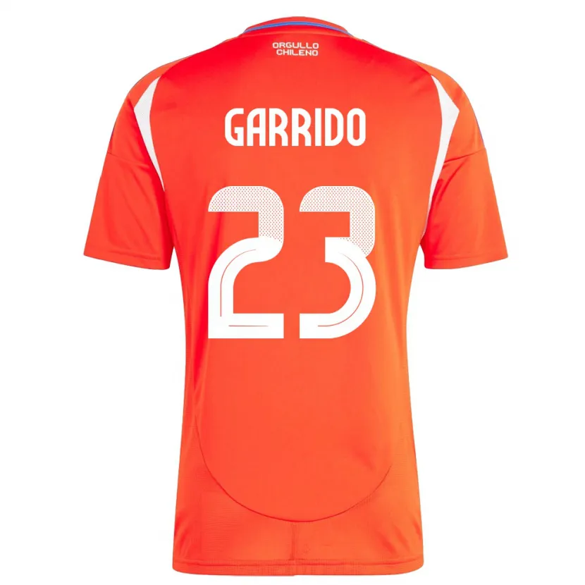 Danxen Hombre Camiseta Chile Pedro Garrido #23 Rojo 1ª Equipación 24-26 La Camisa México