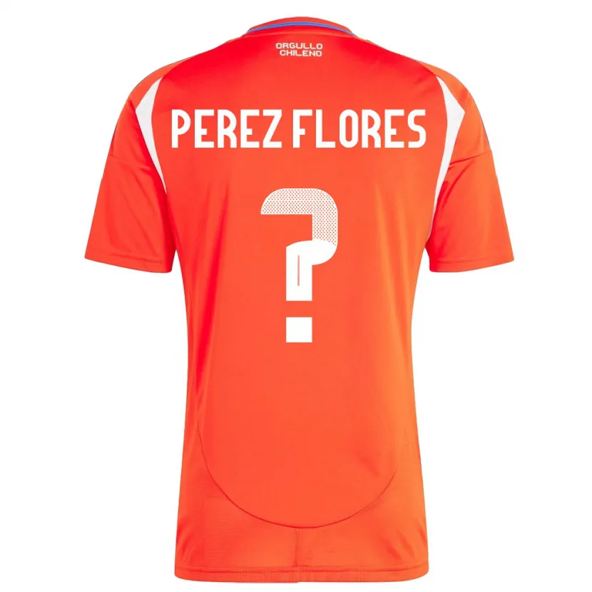 Danxen Hombre Camiseta Chile Benjamín Pérez Flores #0 Rojo 1ª Equipación 24-26 La Camisa México